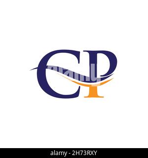 CP Letter Linked Logo for business and company identity. Initial Letter CP Logo Vector Template. Stock Vector