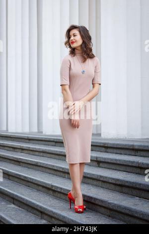 3d Illustration. Beautiful Business Woman Standing in Different Poses  Wearing Office Formal Outfit Stock Illustration - Illustration of body,  group: 262682658