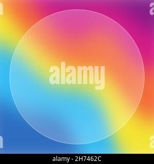 Vector drawing. Glass morphism. Abstract bright background. Stock Vector