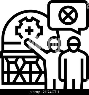 decommissioning processing line icon vector illustration Stock Vector