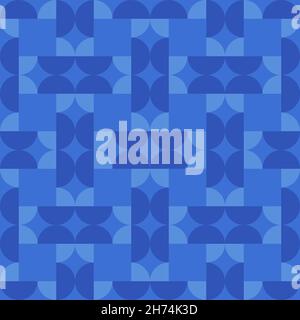 Simple and elegant geometric shapes will decorate any surface or thing and make it attractive. Rounded seamless pattern for prints, textile, web, adve Stock Vector