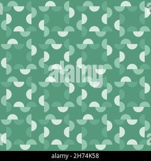 Simple and elegant geometric shapes will decorate any surface or thing and make it attractive. Rounded seamless pattern for prints, textile, web, adve Stock Vector
