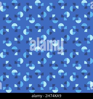 Simple and elegant geometric shapes will decorate any surface or thing and make it attractive. Rounded seamless pattern for prints, textile, web, adve Stock Vector