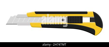 utility knife box cutter Stock Vector