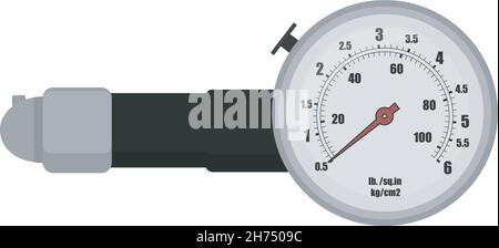 Tire pressure gauge illustration Stock Vector