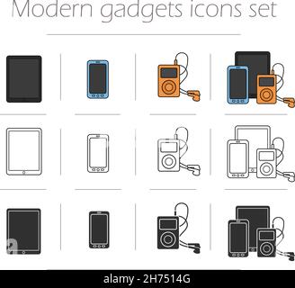 Gadgets icons set Stock Vector