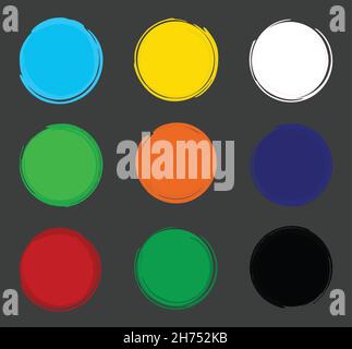 Acrylic paint background frames collection Stock Vector