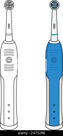 Electrical toothbrush Stock Vector