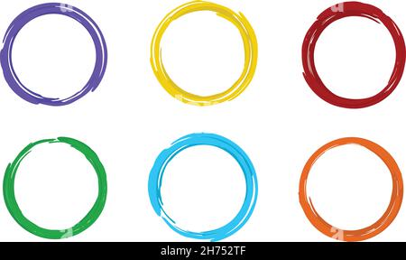 Acrylic paint strokes frames collection Stock Vector