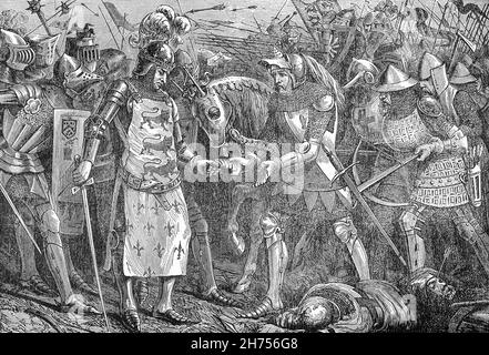 The Battle of Crecy, Edward III of England defeats Philip VI of France ...