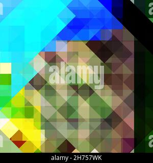 Abstract color background made of intersecting geometric figures. Square layout. Stock Photo