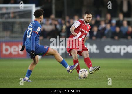 Exeter, UK. 20th Nov, 2021. Jonathan Grounds of Exeter City during the Sky Bet League 2 match between Exeter City and Carlisle United at St James' Park, Exeter, England on 20 November 2021. Photo by Dave Peters/PRiME Media Images. Credit: PRiME Media Images/Alamy Live News Stock Photo