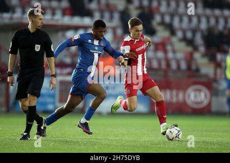 Exeter, UK. 20th Nov, 2021. Archie Collins of Exeter City during the Sky Bet League 2 match between Exeter City and Carlisle United at St James' Park, Exeter, England on 20 November 2021. Photo by Dave Peters/PRiME Media Images. Credit: PRiME Media Images/Alamy Live News Stock Photo