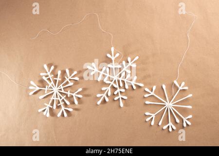 Cotton Swab Snowflake Craft - Little Passports