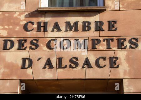 Strasbourg, France, October 31, 2021, Regional Chamber of Accounts of Lorraine Stock Photo