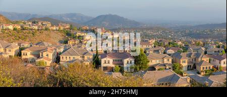 High angle view of a residential area at San Marcos, California Stock Photo