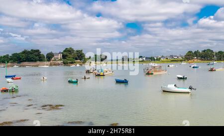 Saint-Armel in Brittany, beautiful seascape, with the passage from Sene to Rhuys peninsula Stock Photo