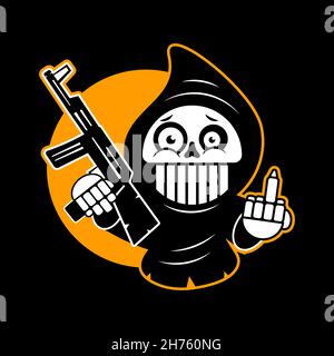 Skull icon in trendy flat style isolated background. Skull icon symbol for your web site design,Skull logo, app, UI. Vector illustration, Skull icon e Stock Vector