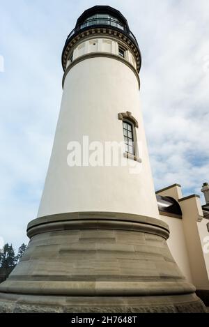 North Head lighthouse at Cape Disappointment Stock Photo