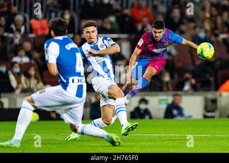 Barcelona, Spain. 20th Nov, 2021. Ilias (FC Barcelona), during La Liga football match between FC Barcelona and RCD Espanyol, at Camp Nou Stadium in Barcelona, Spain, on November 20, 2021. Foto: Siu Wu. Credit: dpa/Alamy Live News Stock Photo