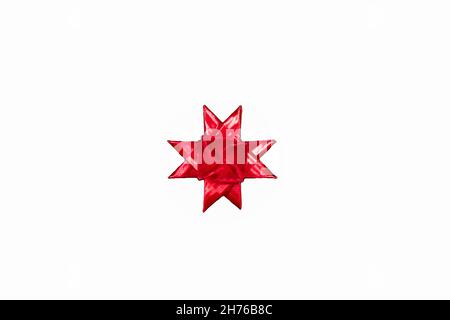 Lonr star Floding paper stars. on red. Stock Photo