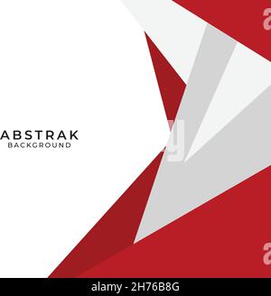 Background template abstract red white grey Stock Vector