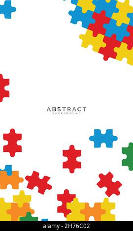 Puzzle Many Color Background abstract template Stock Vector