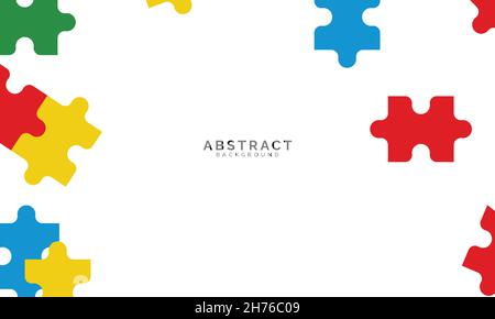 Template Many color abstract Puzzle Background Stock Vector