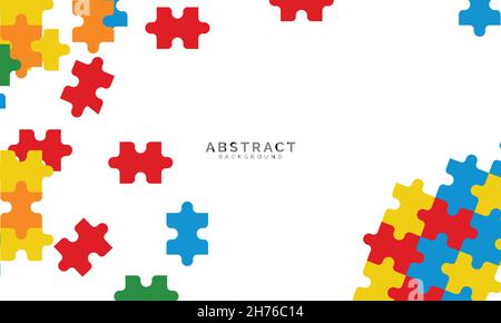 Much color Puzzle Background template Stock Vector