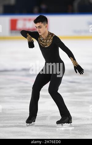 Grenoble, France. Artur DANIELIAN (Russia), during men free program at the ISU Grand Prix of Figure Skating - Internationaux de France, at Polesud Ice-Rink Complex, on November 20, 2021 in Grenoble, France. Credit: Raniero Corbelletti/AFLO/Alamy Live News Stock Photo