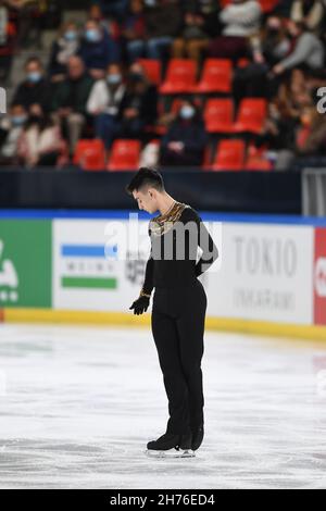 Grenoble, France. Artur DANIELIAN (Russia), during men free program at the ISU Grand Prix of Figure Skating - Internationaux de France, at Polesud Ice-Rink Complex, on November 20, 2021 in Grenoble, France. Credit: Raniero Corbelletti/AFLO/Alamy Live News Stock Photo