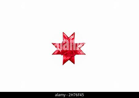 Lonr star Floding paper stars. on red. Stock Photo