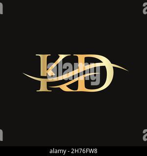 KD logo design. Initial KD letter logo design. Stock Vector