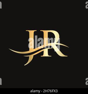 J R Linked Font JR Linked Logo for business and company identity. Creative Letter JR ...
