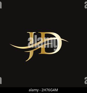 JD Linked Logo for business and company identity. Creative Letter JD Logo Vector Stock Vector