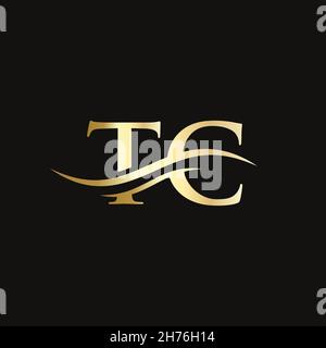 TC letter logo. Initial TC letter business logo design vector template Stock Vector