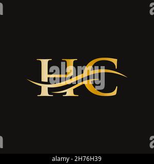HC logo design. Initial HC letter logo design. Stock Vector
