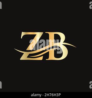 ZB Letter Linked Logo for business and company identity. Initial Letter ZB Logo Vector Template. Stock Vector