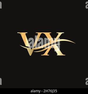 VX letter logo. Initial VX letter business logo design vector template Stock Vector