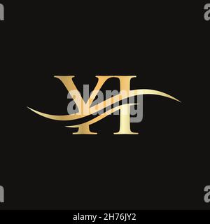 YI Letter Linked Logo for business and company identity. Initial Letter YI Logo Vector Template. Stock Vector