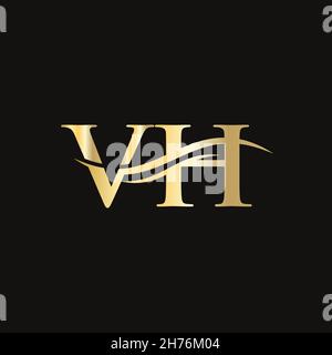VH logo design. Initial VH letter logo design. Stock Vector