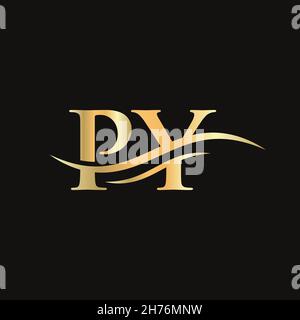 PY Letter Linked Logo for business and company identity. Initial Letter PY Logo Vector Template. Stock Vector