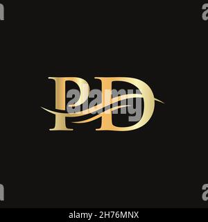 PD logo design. Initial PD letter logo design. Stock Vector