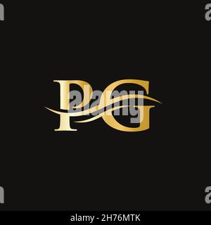 PG Letter Linked Logo for business and company identity. Initial Letter PG Logo Vector Template. Stock Vector