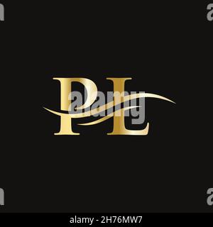 Initial linked letter PL logo design. Modern letter PL logo design vector with modern trendy Stock Vector