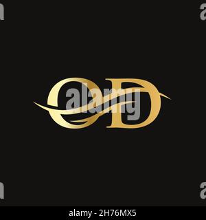 OD logo design. Initial OD letter logo design. Stock Vector
