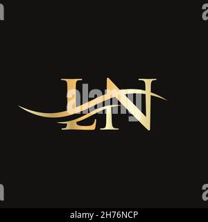 LN letter logo. Initial LN letter business logo design vector template Stock Vector