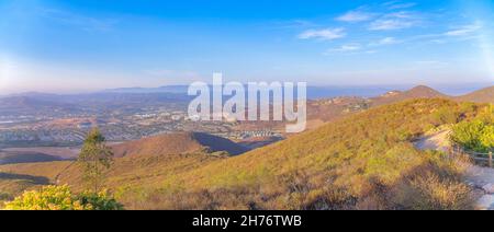 View of a residential area from a mountain at San Diego, California Stock Photo