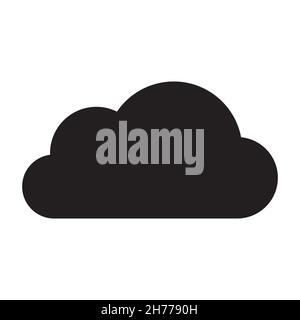 Cloud storage service icon in simple style on white background. Stock Vector