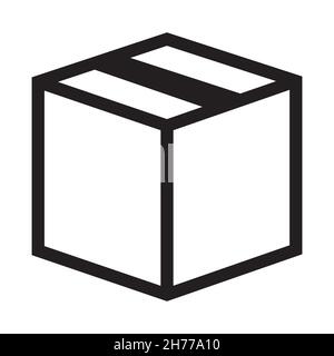 Product or packaging icon in simple style on white background. Stock Vector